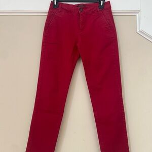 Red Skinny Pants - size 2  Bershka